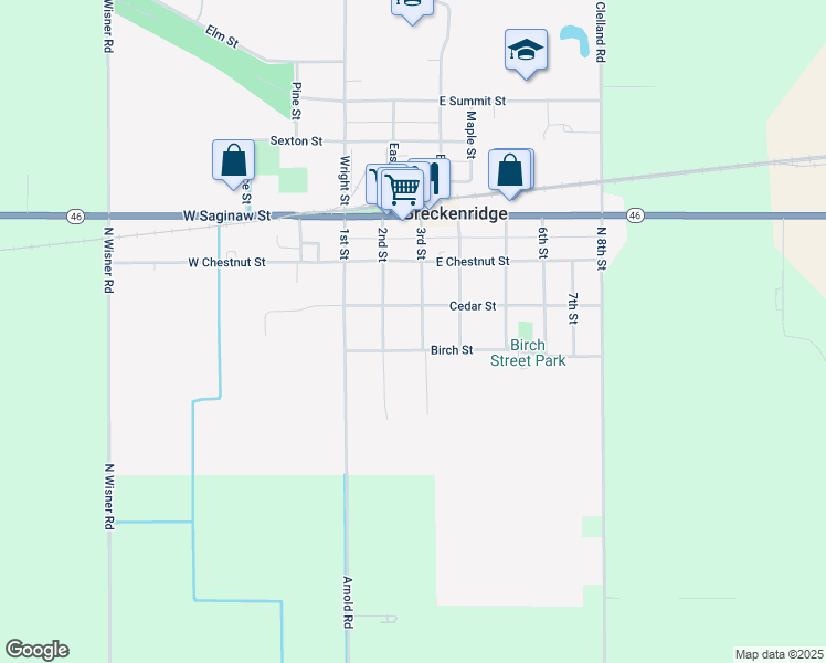 map of restaurants, bars, coffee shops, grocery stores, and more near 208 Birch Street in Breckenridge