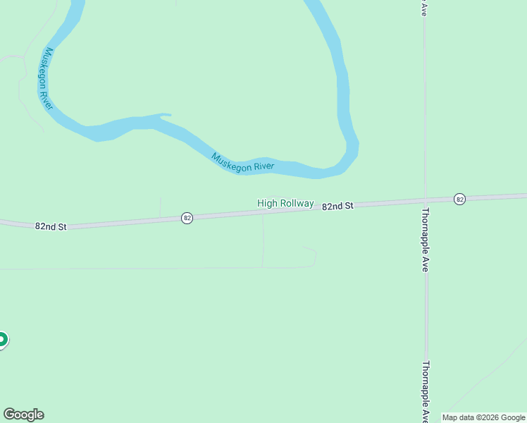 map of restaurants, bars, coffee shops, grocery stores, and more near 82nd Street in Newaygo