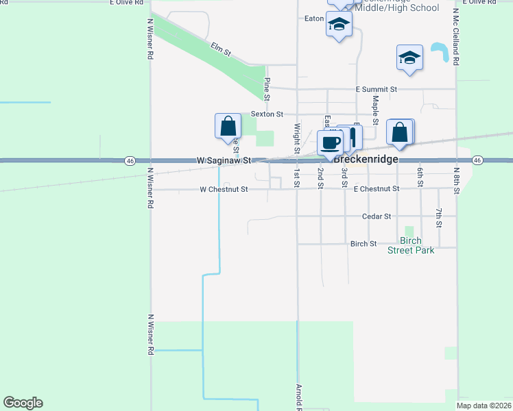 map of restaurants, bars, coffee shops, grocery stores, and more near 224 South Pine Street in Breckenridge