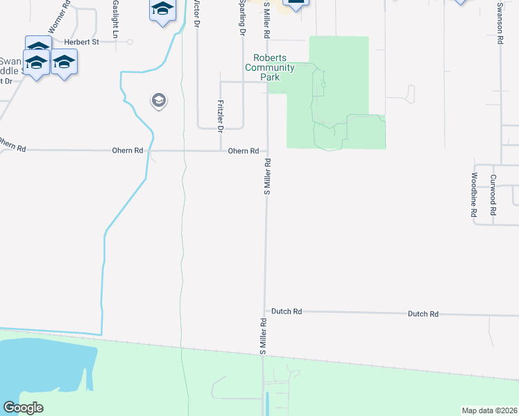 map of restaurants, bars, coffee shops, grocery stores, and more near 1234 South Miller Road in Saginaw