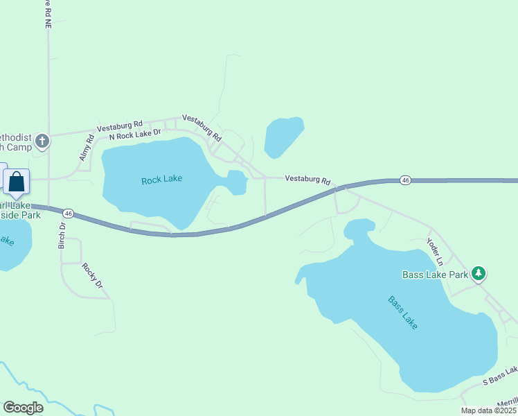 map of restaurants, bars, coffee shops, grocery stores, and more near 7853 Division Street in Vestaburg