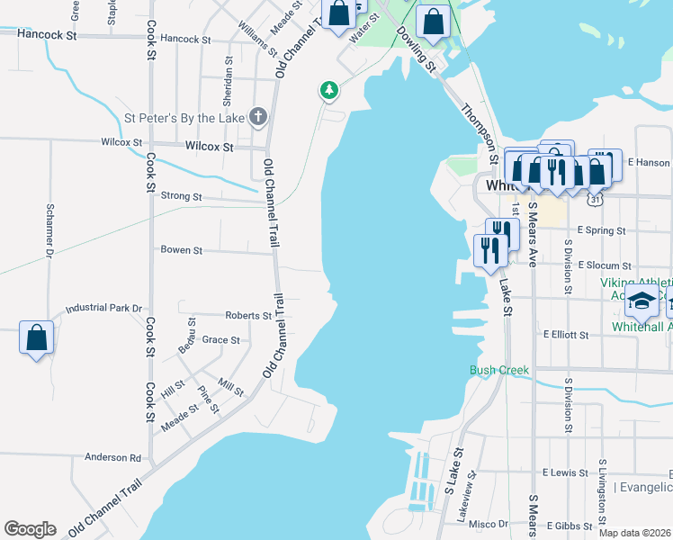 map of restaurants, bars, coffee shops, grocery stores, and more near 9 Hill Street in Montague