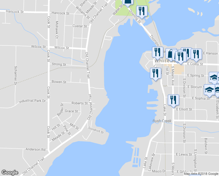map of restaurants, bars, coffee shops, grocery stores, and more near 9 Hill Street in Montague