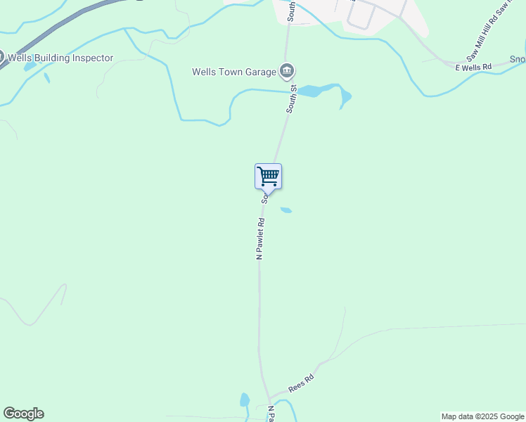 map of restaurants, bars, coffee shops, grocery stores, and more near 2085 North Pawlet Road in Wells