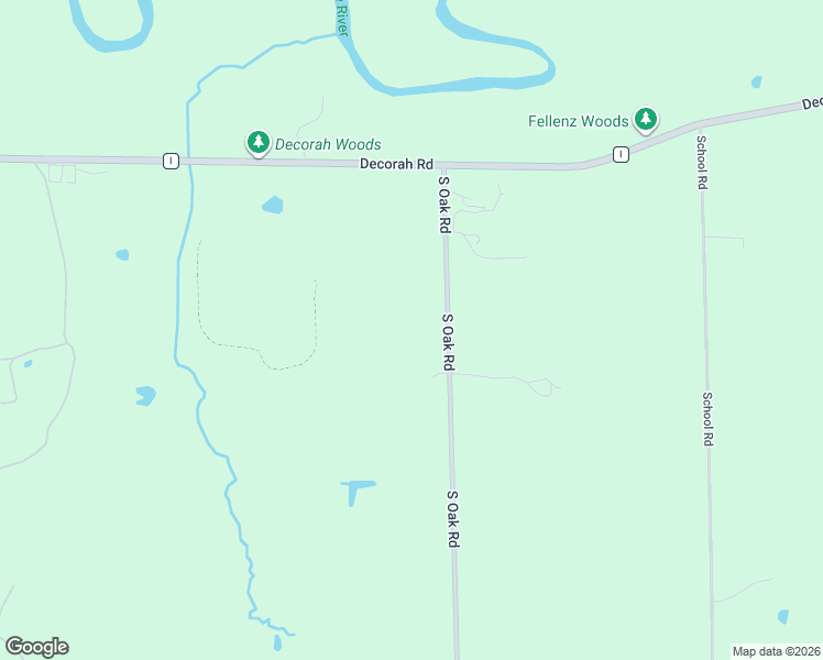 map of restaurants, bars, coffee shops, grocery stores, and more near 5983 South Oak Road in West Bend