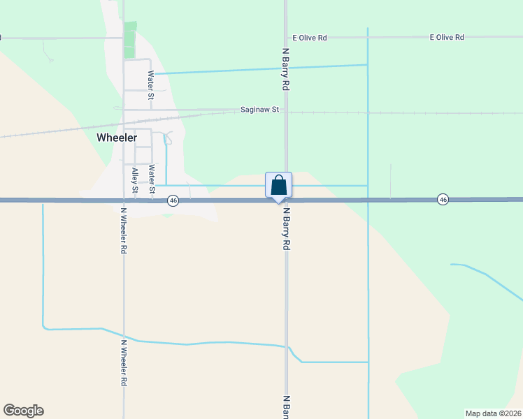map of restaurants, bars, coffee shops, grocery stores, and more near 8862 East Monroe Road in Wheeler