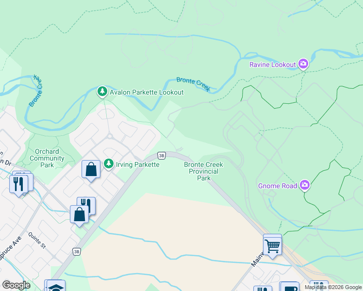 map of restaurants, bars, coffee shops, grocery stores, and more near 1519 Burloak Drive in Oakville