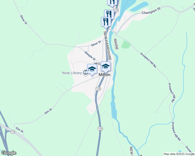 map of restaurants, bars, coffee shops, grocery stores, and more near 68 Dawson Street in Milton