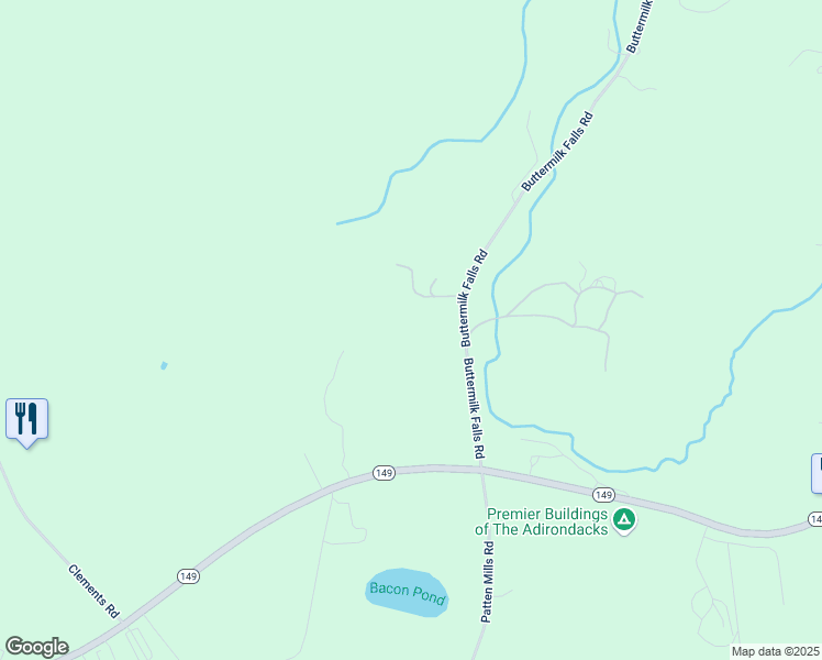 map of restaurants, bars, coffee shops, grocery stores, and more near 65 Buttermilk Falls Road in Fort Ann