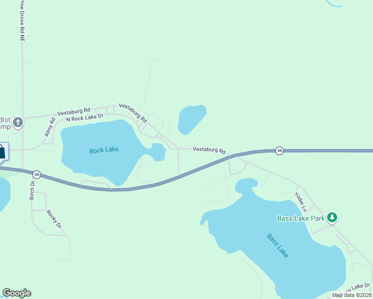 map of restaurants, bars, coffee shops, grocery stores, and more near 7492 Vestaburg Road in Vestaburg