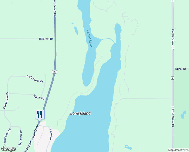 map of restaurants, bars, coffee shops, grocery stores, and more near 6060 North Lake Drive in West Bend
