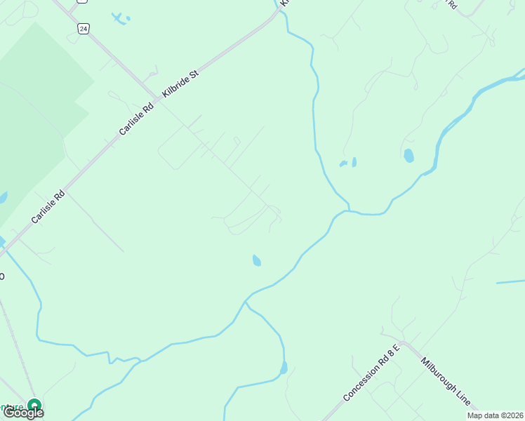 map of restaurants, bars, coffee shops, grocery stores, and more near 1393 Milburough Line in Hamilton