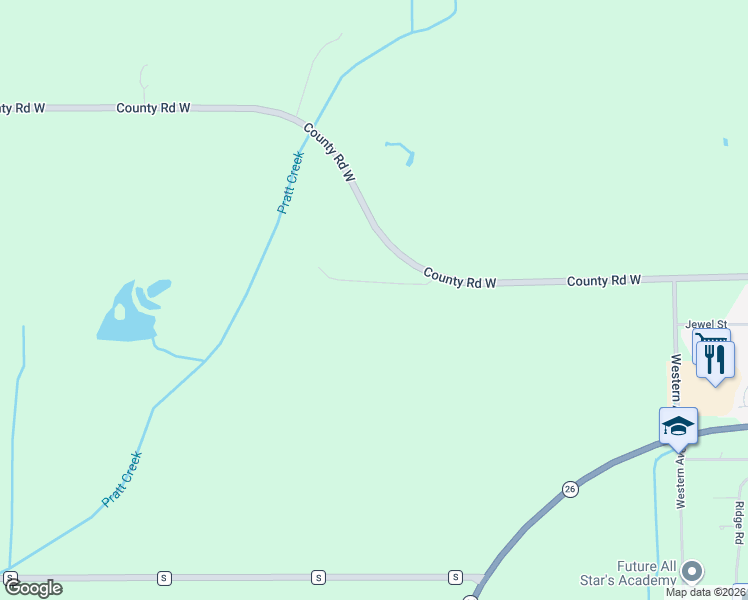 map of restaurants, bars, coffee shops, grocery stores, and more near W6515 Hillcrest Road in Juneau