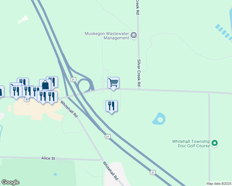 map of restaurants, bars, coffee shops, grocery stores, and more near 2737 Colby Road in Whitehall