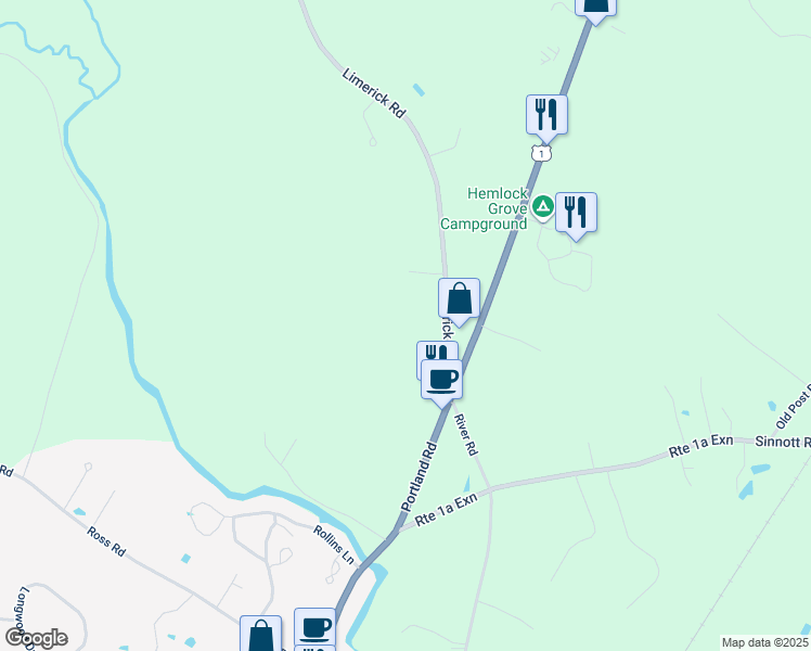 map of restaurants, bars, coffee shops, grocery stores, and more near 39 Limerick Road in Arundel