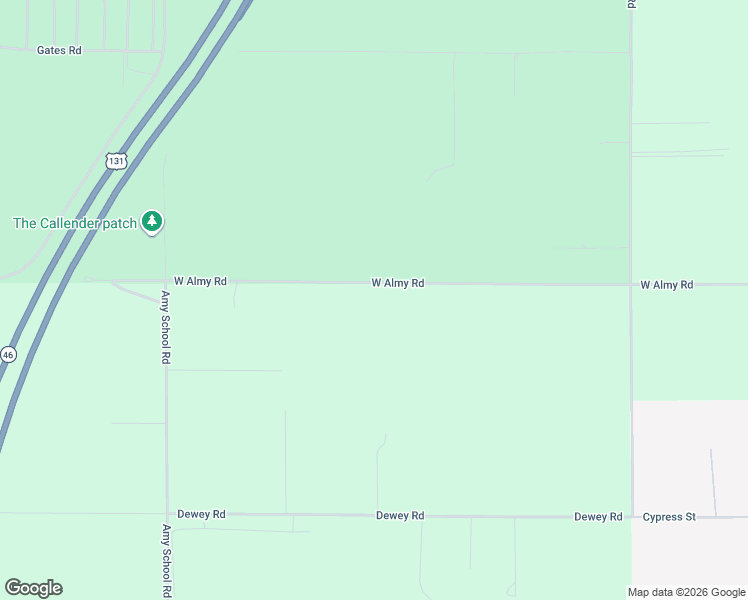 map of restaurants, bars, coffee shops, grocery stores, and more near 20601 West Almy Road in Howard City