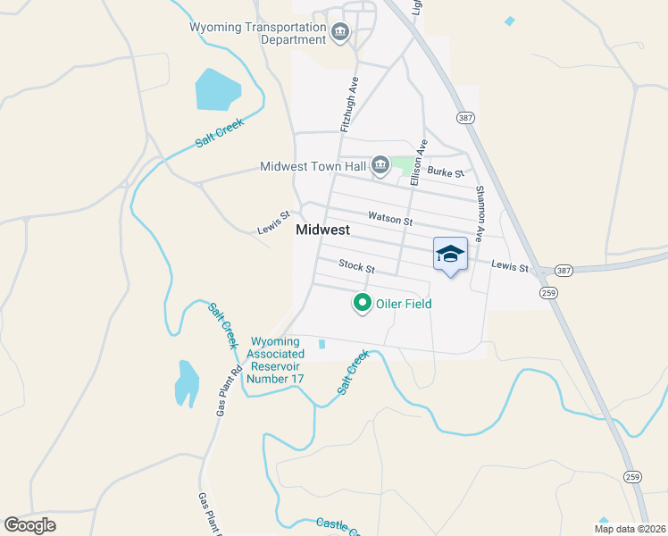 map of restaurants, bars, coffee shops, grocery stores, and more near 110 Stock Street in Midwest