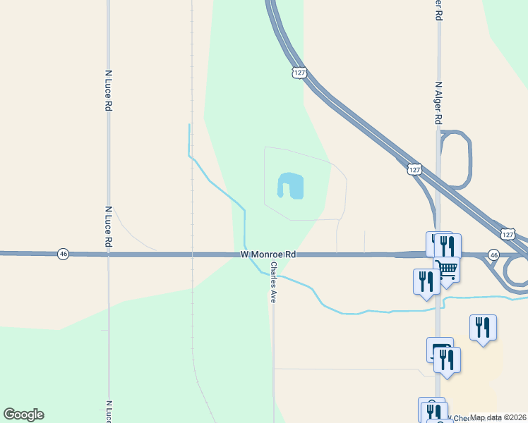 map of restaurants, bars, coffee shops, grocery stores, and more near 3468 Kali Lane in Alma
