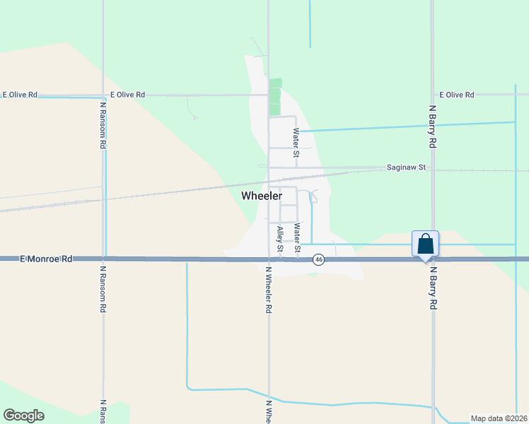 map of restaurants, bars, coffee shops, grocery stores, and more near in Wheeler