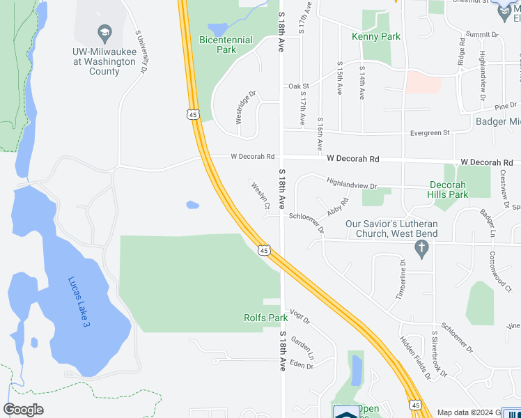 map of restaurants, bars, coffee shops, grocery stores, and more near 868 Weslyn Court in West Bend