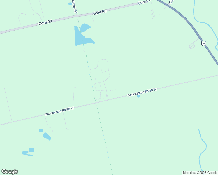 map of restaurants, bars, coffee shops, grocery stores, and more near 1085 Concession Road 10 West in Puslinch