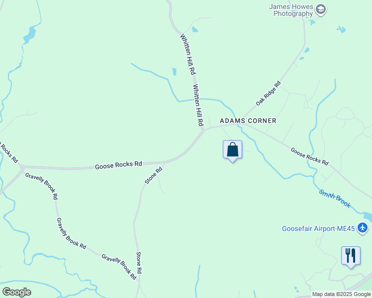map of restaurants, bars, coffee shops, grocery stores, and more near 289 Goose Rocks Road in Kennebunkport
