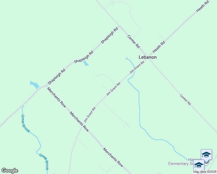 map of restaurants, bars, coffee shops, grocery stores, and more near 75 Jim Grant Road in Lebanon