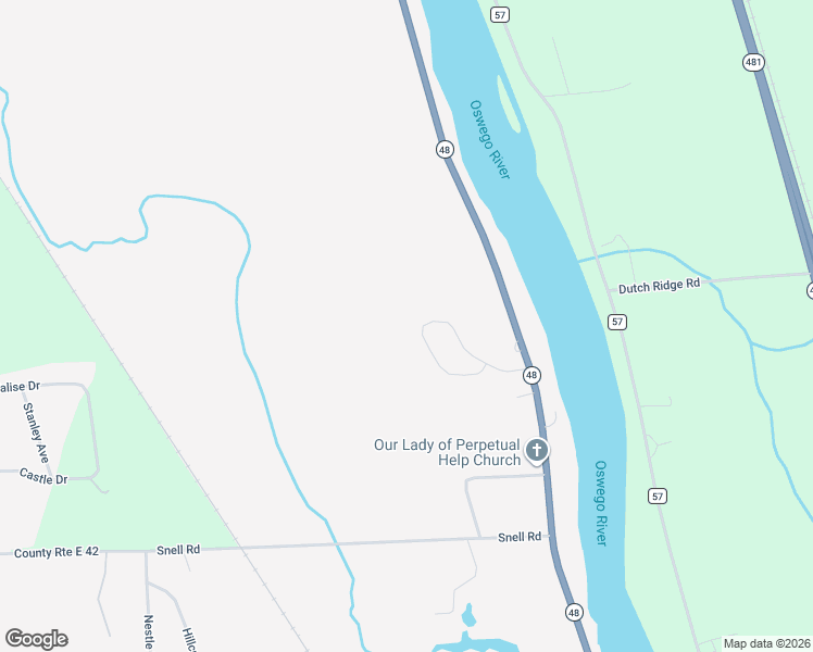 map of restaurants, bars, coffee shops, grocery stores, and more near 58 Ridgeway Sites Avenue in Oswego