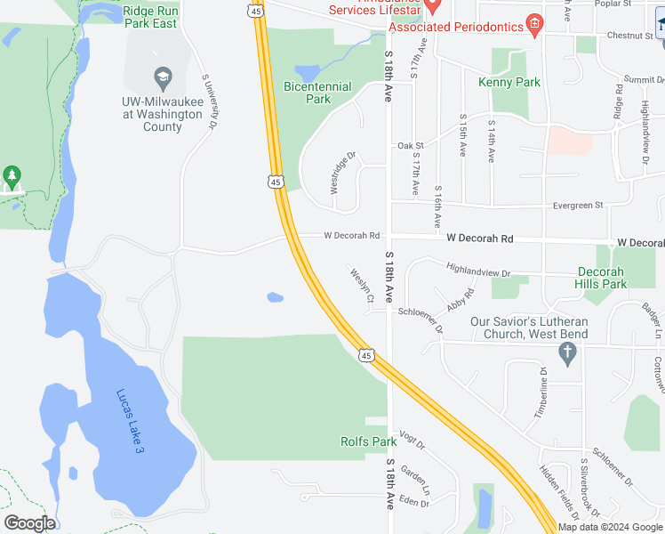 map of restaurants, bars, coffee shops, grocery stores, and more near 820 Weslyn Court in West Bend