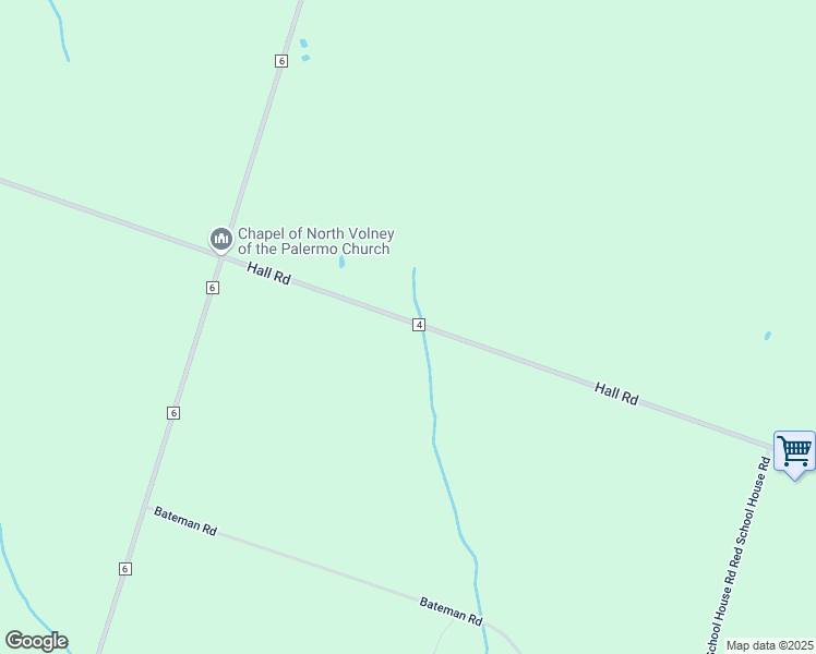 map of restaurants, bars, coffee shops, grocery stores, and more near 2831 County Route 4 in Volney