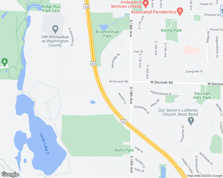 map of restaurants, bars, coffee shops, grocery stores, and more near 820 Weslyn Court in West Bend