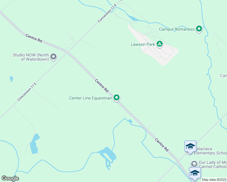 map of restaurants, bars, coffee shops, grocery stores, and more near 1748 Centre Road in Hamilton