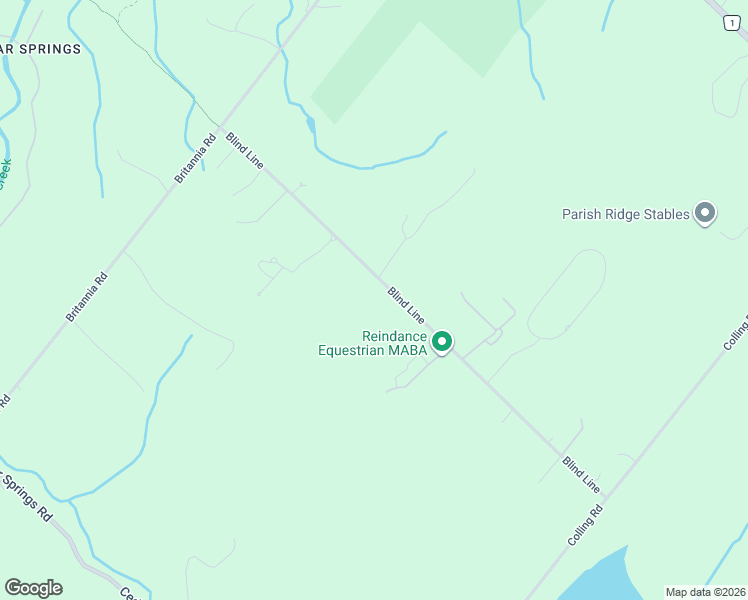 map of restaurants, bars, coffee shops, grocery stores, and more near 5590 Blind Line in Burlington