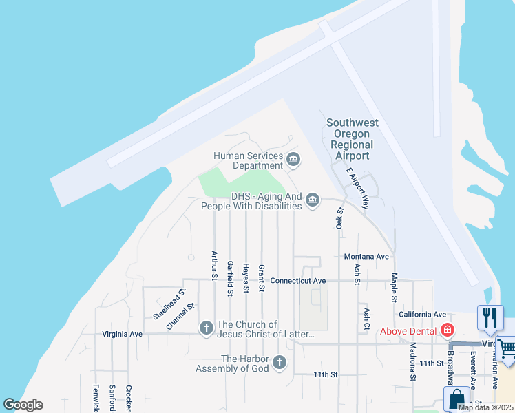 map of restaurants, bars, coffee shops, grocery stores, and more near 2975 Colorado Avenue in North Bend
