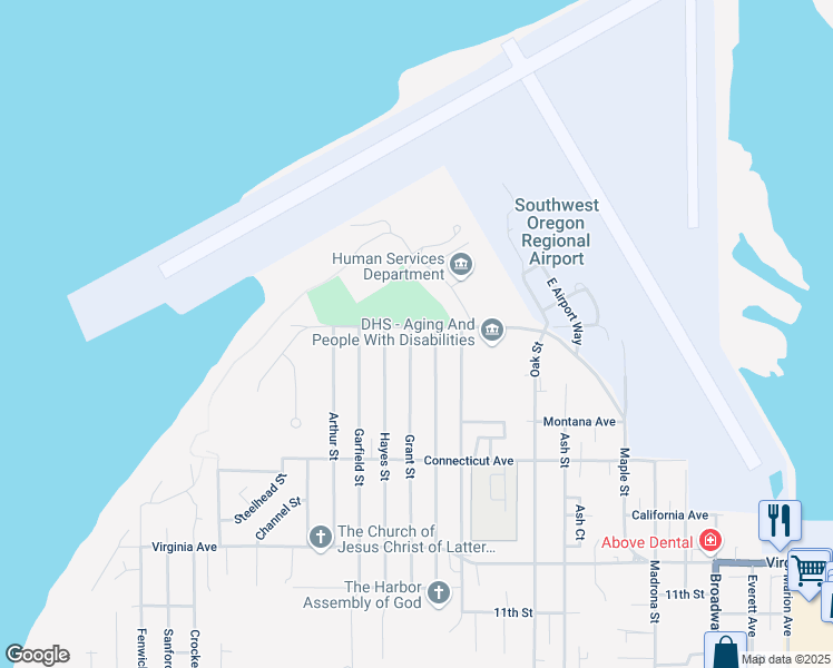 map of restaurants, bars, coffee shops, grocery stores, and more near 2975 Colorado Avenue in North Bend