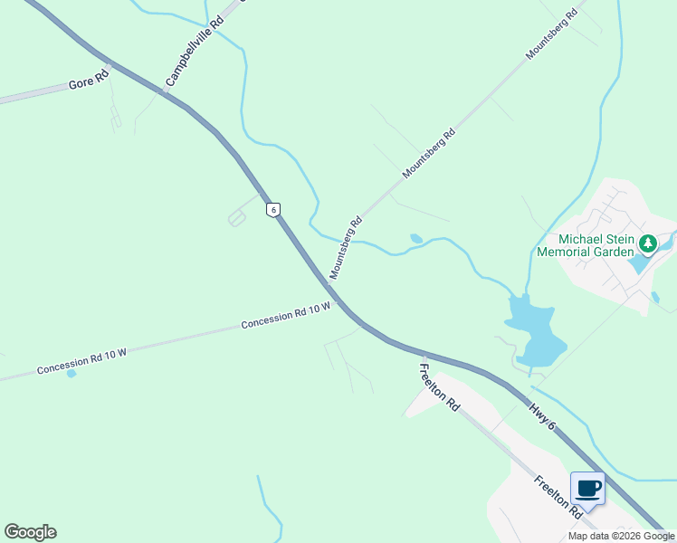 map of restaurants, bars, coffee shops, grocery stores, and more near 8 Mountsberg Road in Hamilton