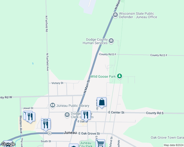 map of restaurants, bars, coffee shops, grocery stores, and more near 456 North Main Street in Juneau