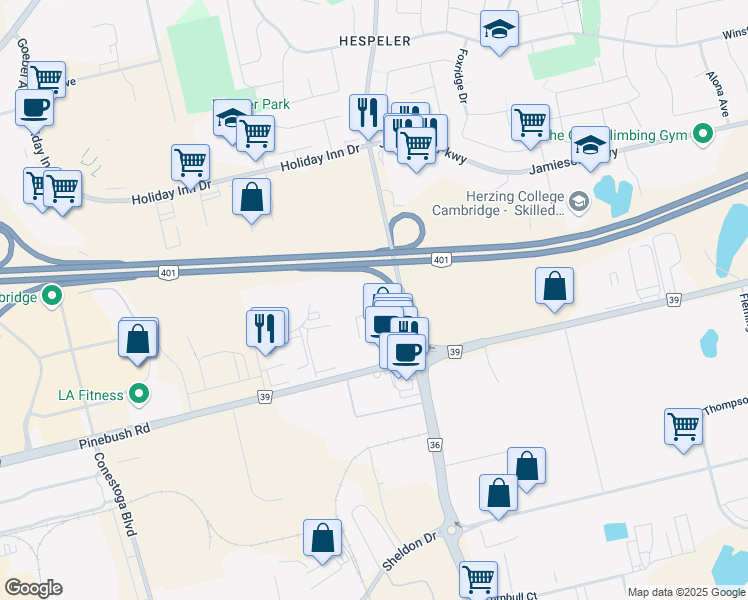 map of restaurants, bars, coffee shops, grocery stores, and more near 37 Wayne Avenue in Cambridge