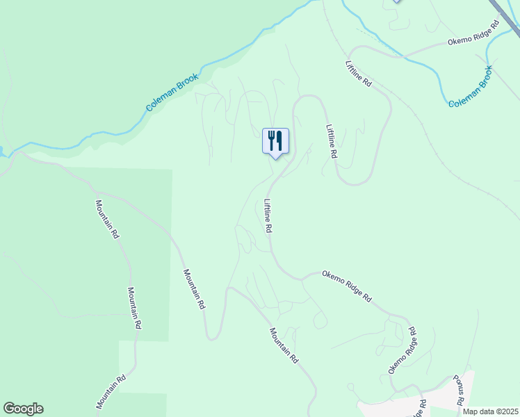 map of restaurants, bars, coffee shops, grocery stores, and more near 4 Okemo Ridge Road in Windsor County