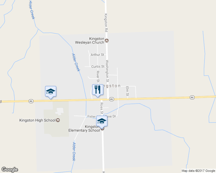 map of restaurants, bars, coffee shops, grocery stores, and more near 3443 Washington Street in Kingston