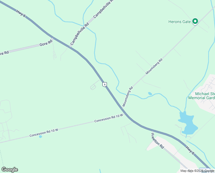 map of restaurants, bars, coffee shops, grocery stores, and more near 2092 Highway 6 in Hamilton