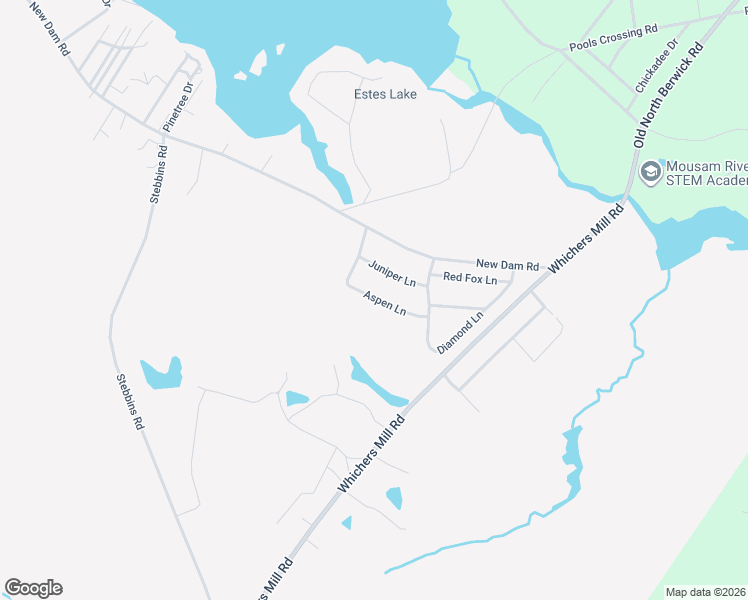 map of restaurants, bars, coffee shops, grocery stores, and more near 19 Aspen Lane in Sanford