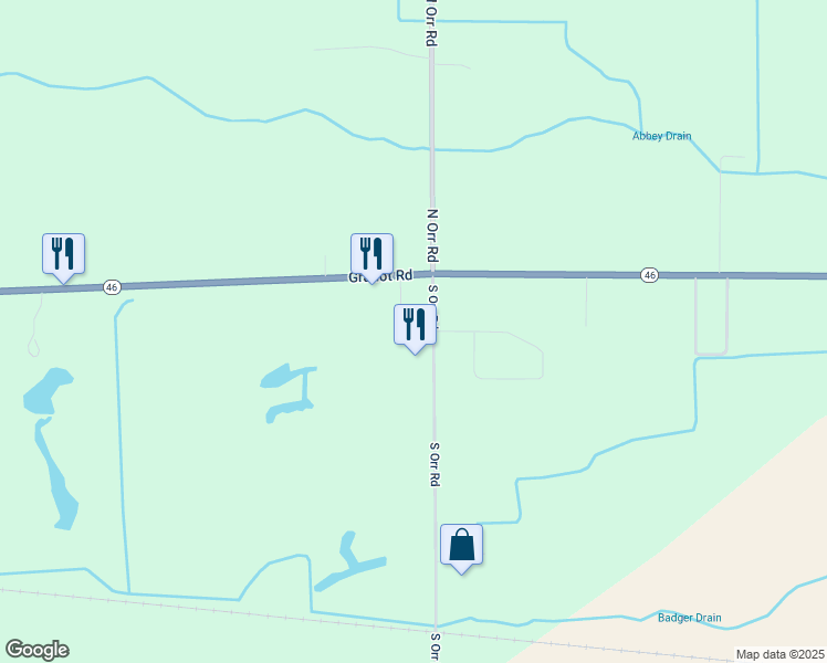 map of restaurants, bars, coffee shops, grocery stores, and more near 205 Maple View Court in Hemlock
