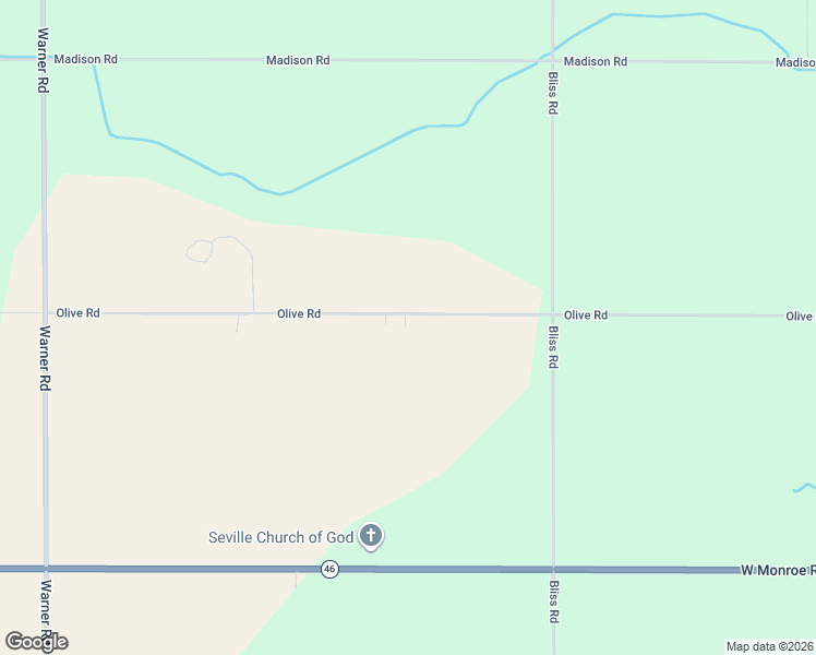 map of restaurants, bars, coffee shops, grocery stores, and more near 8323 Olive Road in Elwell