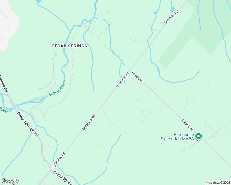 map of restaurants, bars, coffee shops, grocery stores, and more near 2260 Britannia Road in Burlington