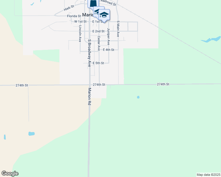 map of restaurants, bars, coffee shops, grocery stores, and more near 305 East 7th Street in Marion