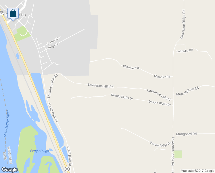 map of restaurants, bars, coffee shops, grocery stores, and more near Lawrence Hill Road in De Soto
