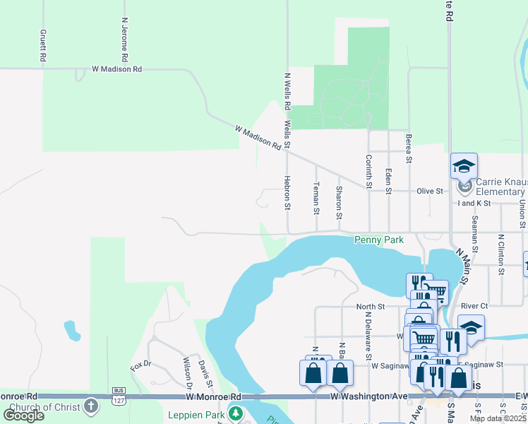map of restaurants, bars, coffee shops, grocery stores, and more near 733 Fairway Drive in St. Louis