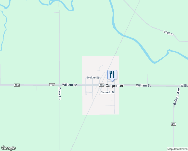 map of restaurants, bars, coffee shops, grocery stores, and more near 200-298 Moltke St in Carpenter