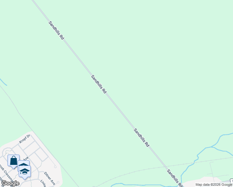 map of restaurants, bars, coffee shops, grocery stores, and more near 3229 Sandhills Road in Baden